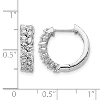 14k White Gold Diamond Hinged Hoop Earrings-EM3717-100-WA