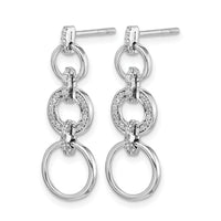 14k White Gold Diamond Fancy Dangle Earrings-EM3719-016-WA