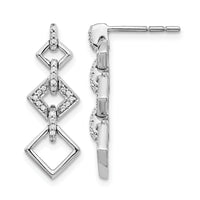 14k White Gold Diamond Fancy Dangle Earrings-EM3720-014-WA
