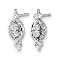 14k White Gold Diamond Fancy Earrings-EM3838-025-WA