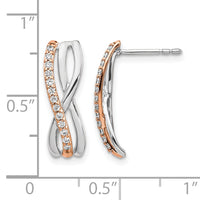 14k Rose and White Gold Diamond Fancy Earrings-EM3858-020-RWA