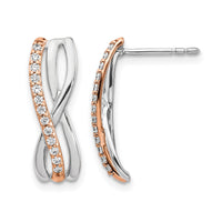 14k Rose and White Gold Diamond Fancy Earrings-EM3858-020-RWA