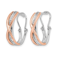 14k Rose and White Gold Diamond Fancy Earrings-EM3861-050-RWA