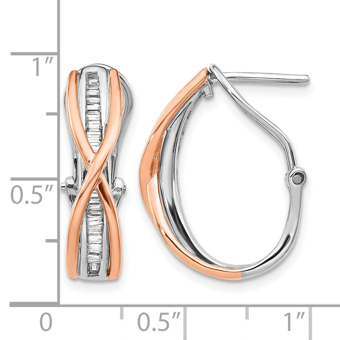 14k Rose and White Gold Diamond Fancy Earrings-EM3861-050-RWA
