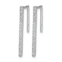 14k White Gold Diamond Fancy Earrings-EM3864-025-WA