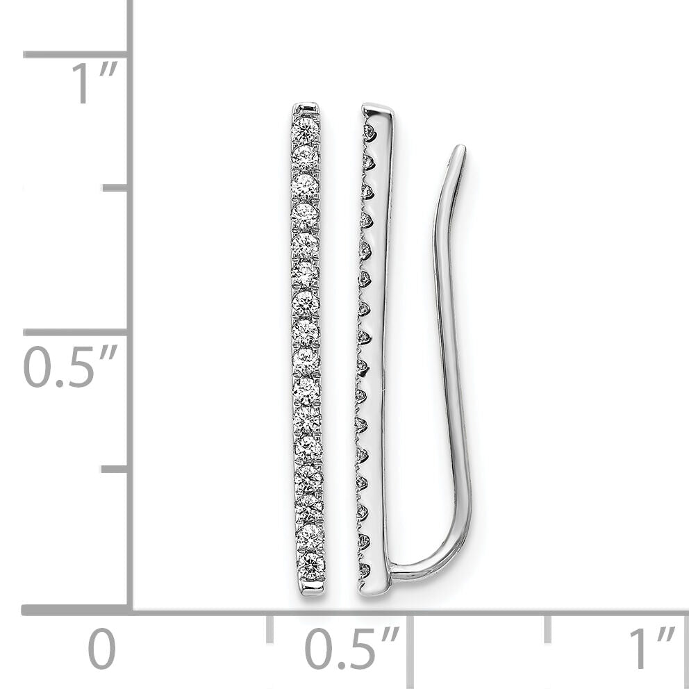 14k White Gold Diamond Fancy Earrings-EM3864-025-WA