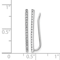 14k White Gold Diamond Fancy Earrings-EM3864-025-WA