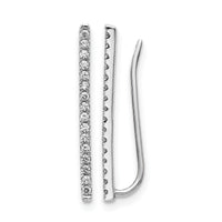 14k White Gold Diamond Fancy Earrings-EM3864-025-WA