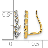 14k Diamond Ear Climber Earrings-EM3899-015-YA