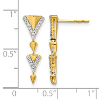 14k Diamond Fancy Post Dangle Earrings-EM3901-020-YA