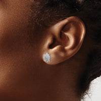 14k White Gold Diamond Fancy Sun/Star Earrings-EM3920-020-WA