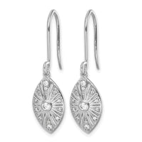 14k White Gold Diamond Vintage Dangle Earrings-EM3954-020-WA