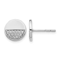 14k White Gold Diamond Fancy Circle Earrings-EM4006-020-WA
