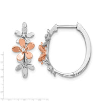 14k Rose and White Gold Diamond Earrings-EM4038-006-RWA