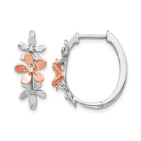 14k Rose and White Gold Diamond Earrings-EM4038-006-RWA