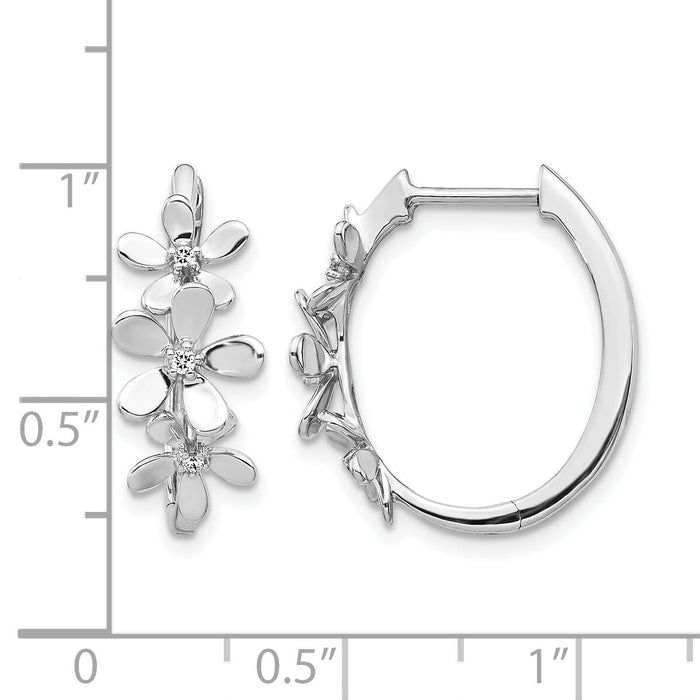 14k White Gold Diamond Earrings-EM4038-006-WA