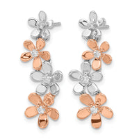 14k Rose and White Gold Diamond Earrings-EM4039-020-RWA
