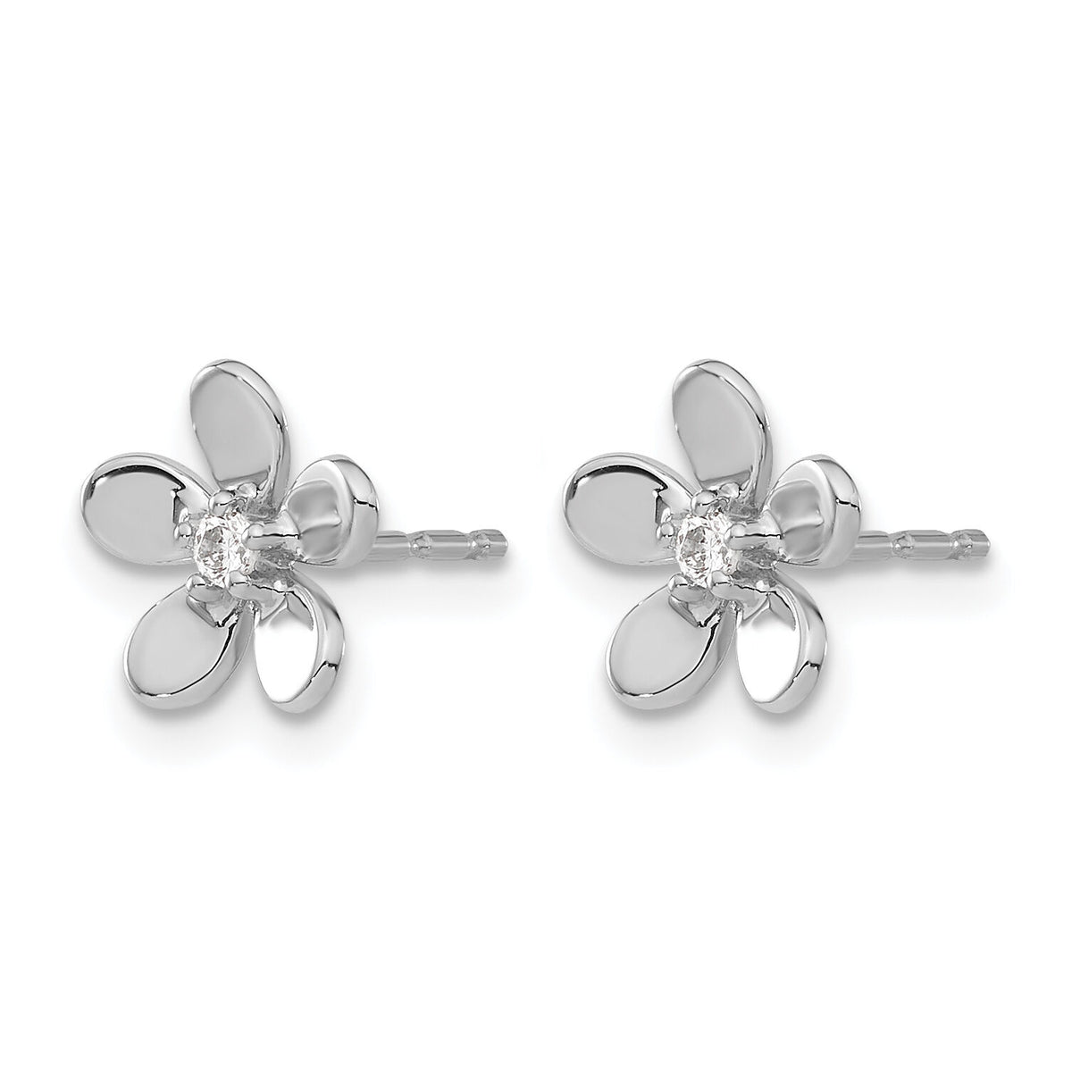 14k White Gold Diamond Earrings-EM4042-005-WA