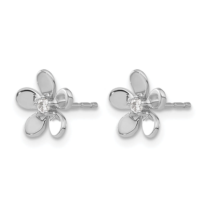 14k White Gold Diamond Earrings-EM4042-005-WA