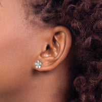 14k White Gold Diamond Earrings-EM4042-005-WA