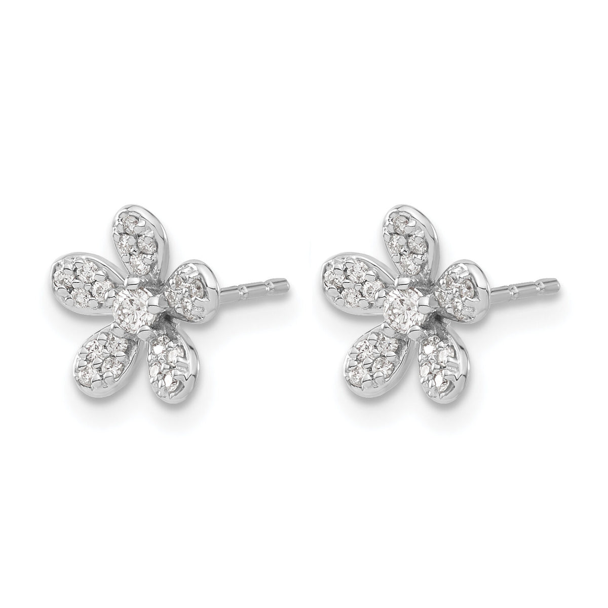 14k White Gold Diamond Earrings-EM4043-025-WA