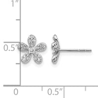 14k White Gold Diamond Earrings-EM4043-025-WA