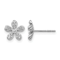 14k White Gold Diamond Earrings-EM4043-025-WA