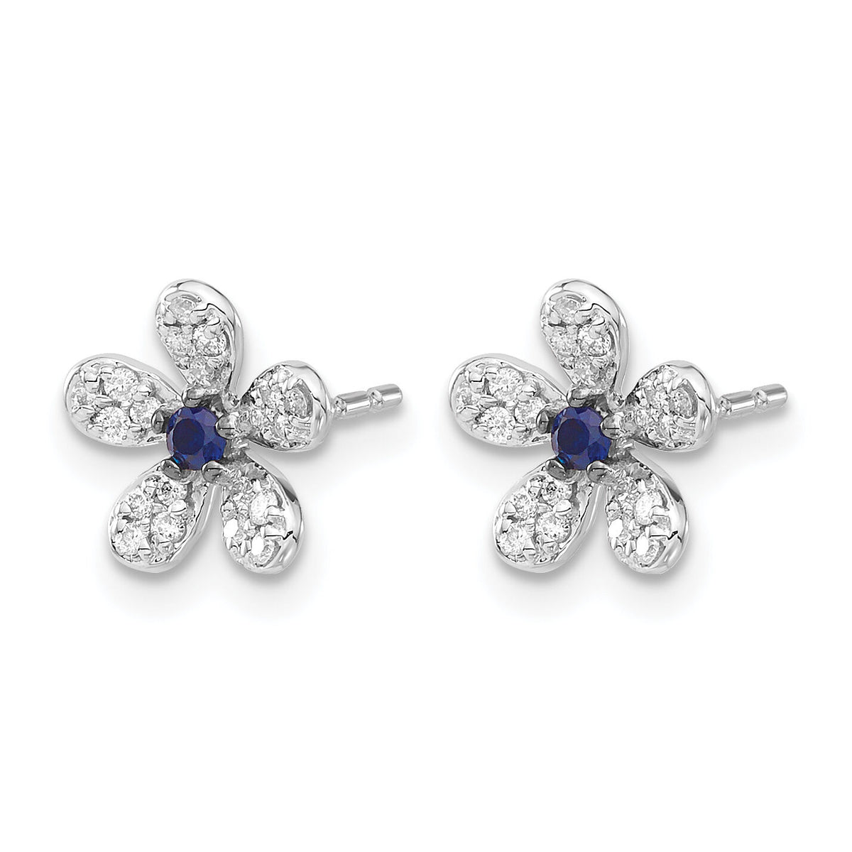 14k White Gold Diamond and Sapphire Earrings-EM4046-SA-016-WA