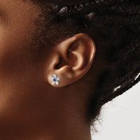 14k White Gold Diamond and Sapphire Earrings-EM4046-SA-016-WA