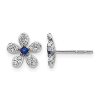14k White Gold Diamond and Sapphire Earrings-EM4046-SA-016-WA