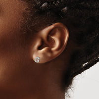 14k White Gold Diamond Initial G Earrings-EM4169G-010-WA