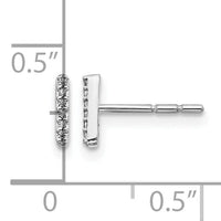 14k White Gold Diamond Initial I Earrings-EM4169I-004-WA