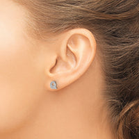14k White Gold Diamond Initial Q Earrings-EM4169Q-011-WA