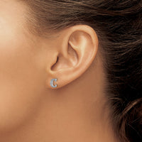14k White Gold Diamond Initial C Earrings-EM4170C-004-WA