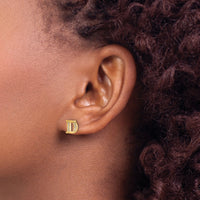 14k Diamond Initial D Earrings-EM4170D-008-YA