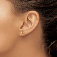 14k Diamond Initial L Earrings-EM4170L-003-YA