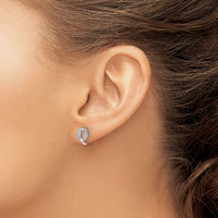 14k White Gold Diamond Initial Q Earrings-EM4170Q-007-WA