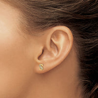 14k Diamond Initial S Earrings-EM4170S-005-YA