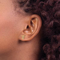 14k Diamond Initial T Earrings-EM4170T-003-YA