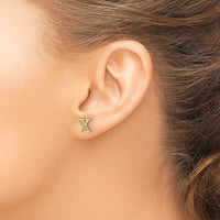 14k Diamond Initial X Earrings-EM4170X-005-YA