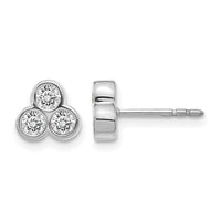 14k White Gold 3-stone Diamond Earrings-EM4179-050-WA