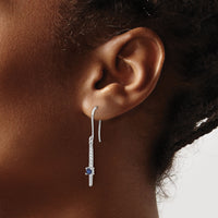 14k White Gold Diamond and Sapphire Fancy Earrings-EM4228-SA-050-WA