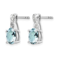 14K White Gold Aquamarine and Diamond Earrings-EM4235-AQ-006-WA
