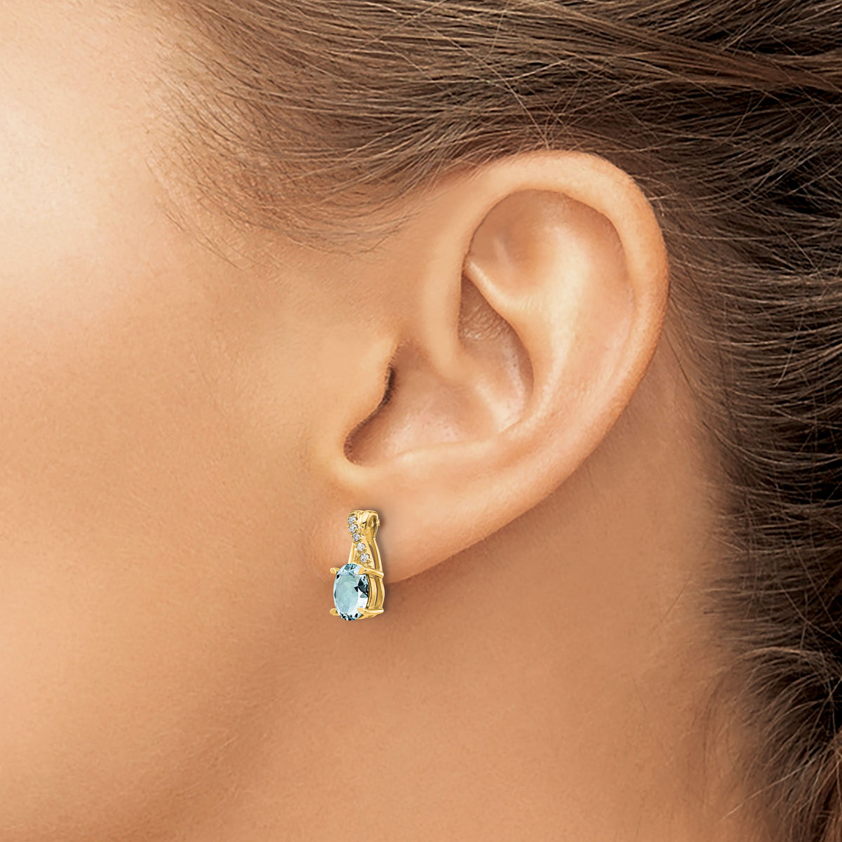 14K Aquamarine and Diamond Earrings-EM4235-AQ-006-YA