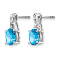 14k White Gold Blue Topaz and Diamond Earrings-EM4235-BT-006-WA