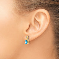 14K Blue Topaz and Diamond Earrings-EM4235-BT-006-YA