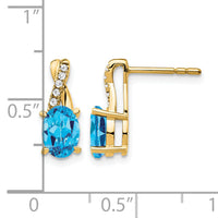 14K Blue Topaz and Diamond Earrings-EM4235-BT-006-YA