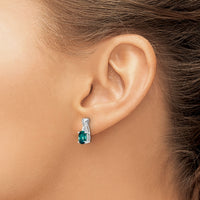 14K White Gold Created Alexandrite and Diamond Earrings-EM4235-CA-006-WA