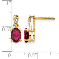 14K Created Ruby and Diamond Earrings-EM4235-CRU-006-YA