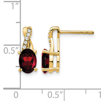 14KY Garnet and Diamond Earrings-EM4235-GA-006-YA